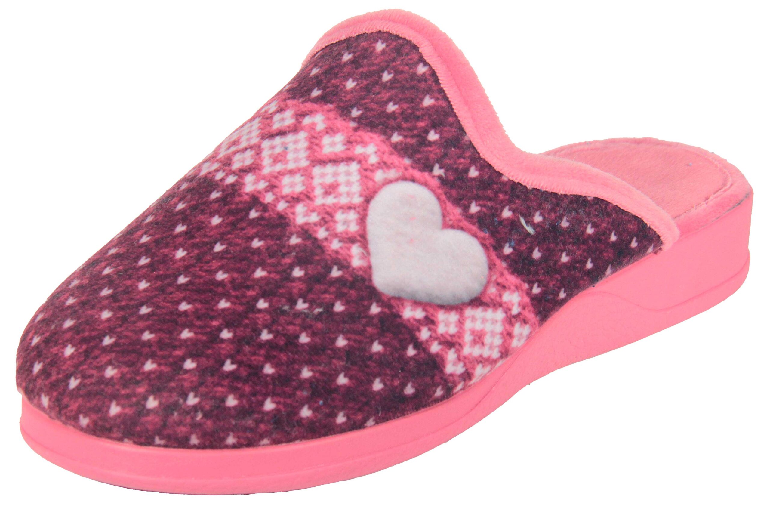 Zapatilla Natalia Gil fuscia con corazón al por mayor
